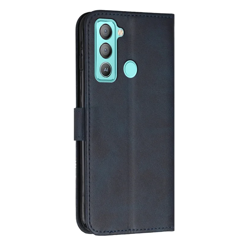 Protective Phone Cover For TECNO Pop 5 LTE 4G , Anti-Scratch Flip Leather Phone Wallet Case Stand with Strap - Sapphire