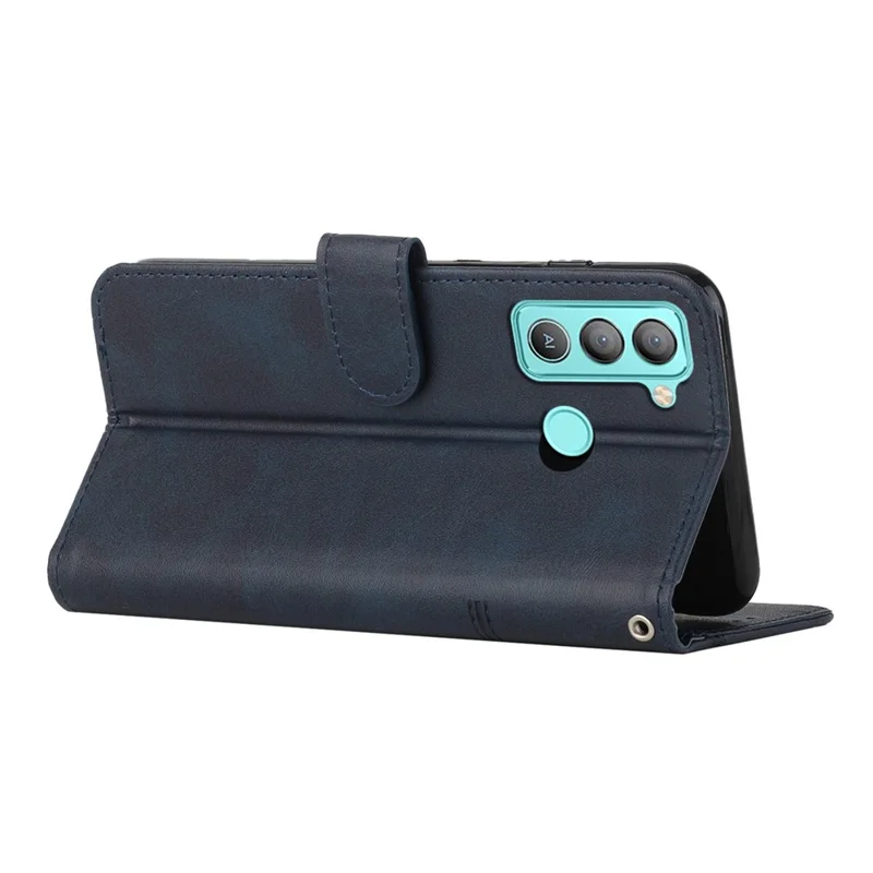 Protective Phone Cover For TECNO Pop 5 LTE 4G , Anti-Scratch Flip Leather Phone Wallet Case Stand with Strap - Sapphire