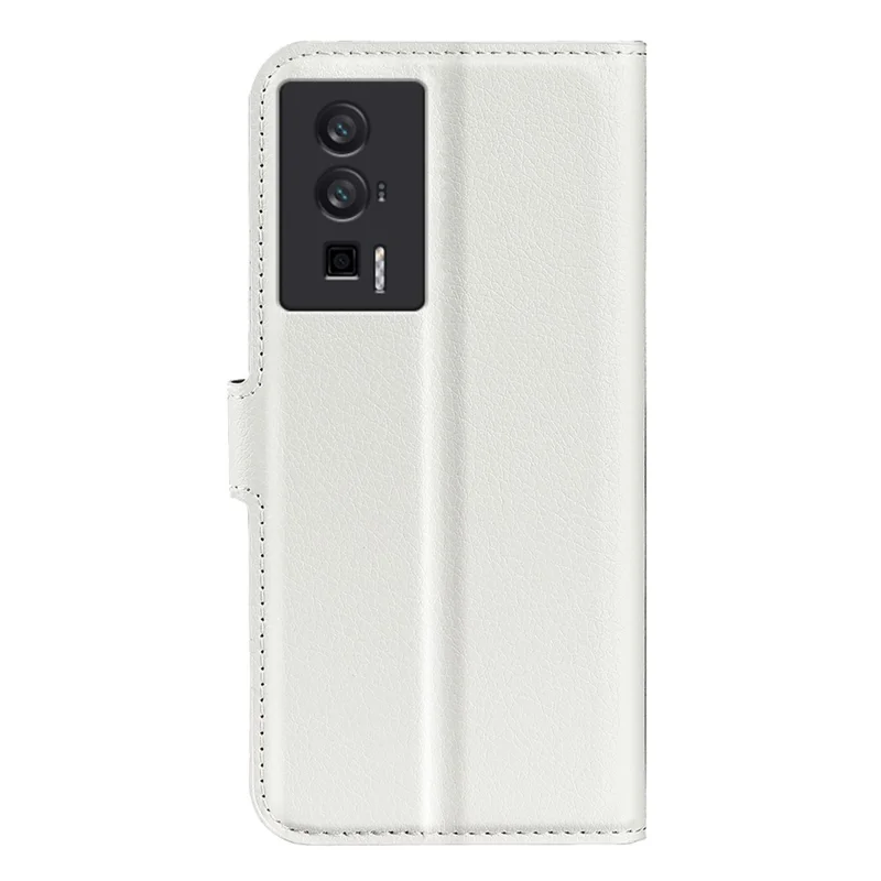 Smartphone Case For Xiaomi Poco F5 Pro 5G / Redmi K60 Pro 5G / K60 5G Litchi Texture PU Leather Wallet Shockproof Phone Cover - White