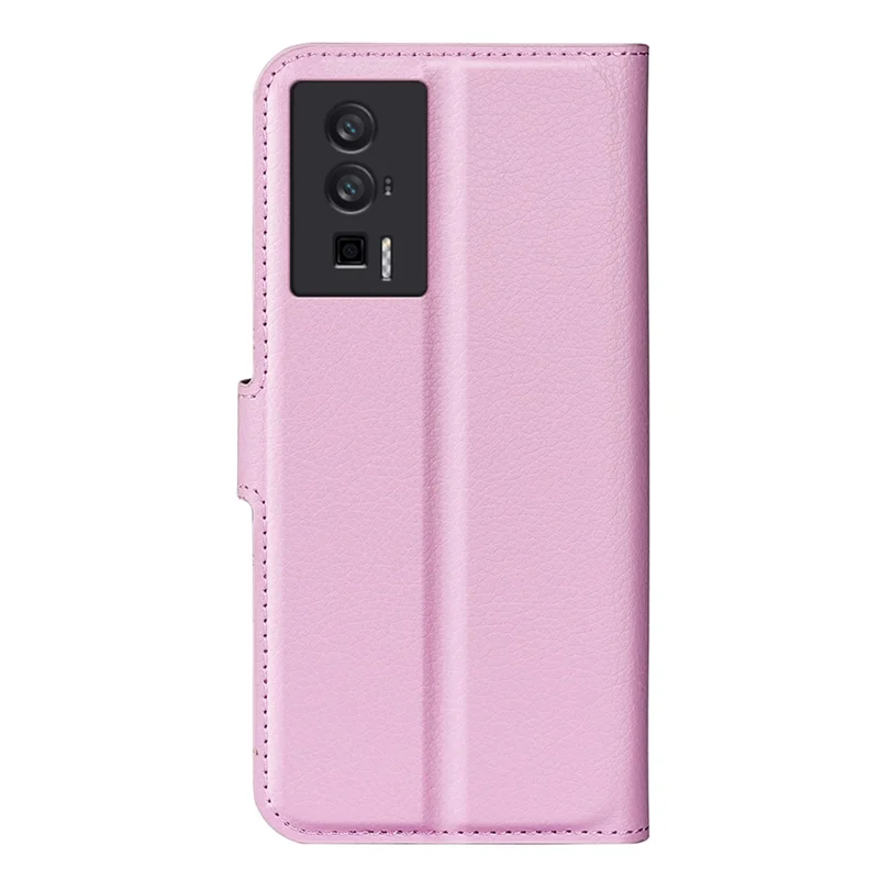 Capa de Smartphone para Xiaomi Poco F5 Pro 5G / Redmi K60 Pro 5G / K60 5G Textura Litchi Couro PU Carteira à Prova de Choque Capa de Telefone - Rosa