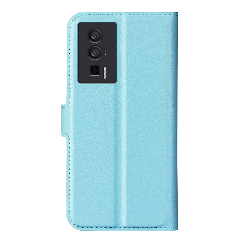 Smartphone Case For Xiaomi Poco F5 Pro 5G / Redmi K60 Pro 5G / K60 5G Litchi Texture PU Leather Wallet Shockproof Phone Cover - Blue