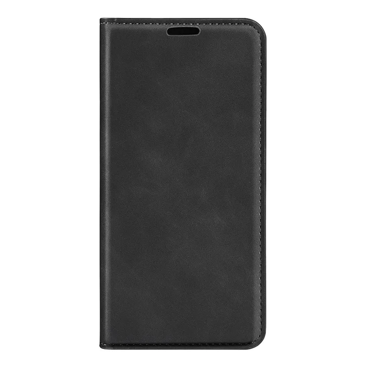 Pour Realme 10 4G PU Leather Flip Stand Phone Cover Skin-touch Feeling Magnetic Auto-absorbed Wallet Case - Noir