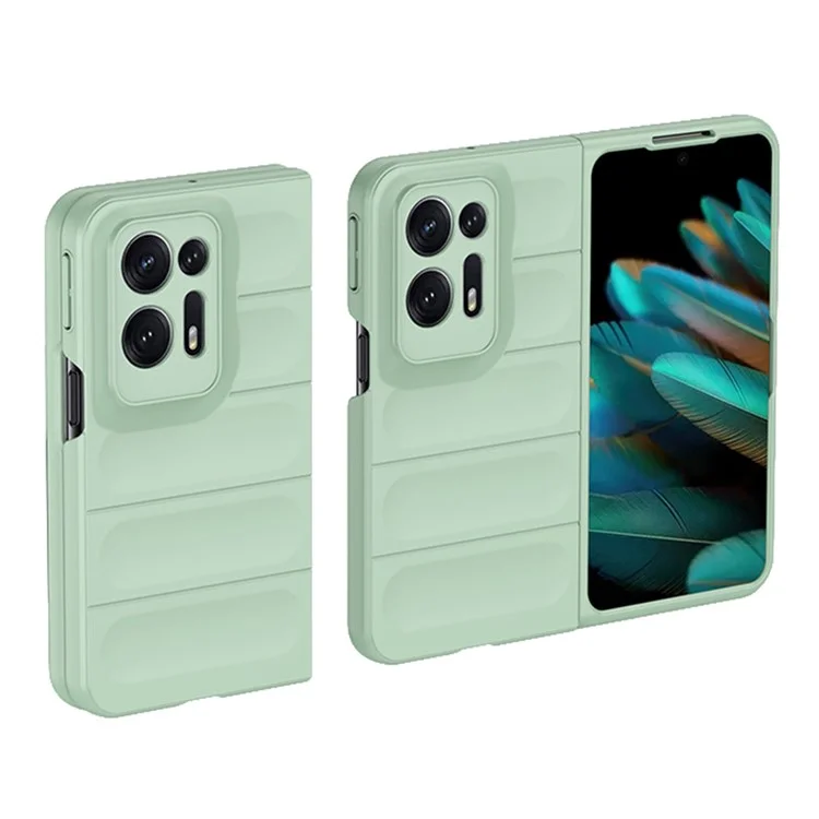 For Oppo Find N2 5G Skin-touch Hard PC Cell Phone Case Rugged Protective Phone Cover - Mint Green