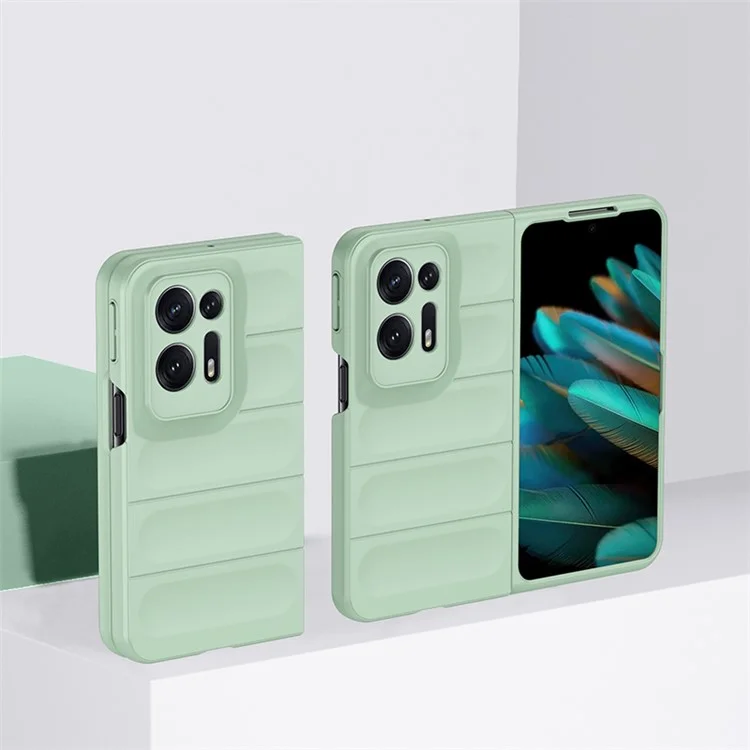 For Oppo Find N2 5G Skin-touch Hard PC Cell Phone Case Rugged Protective Phone Cover - Mint Green