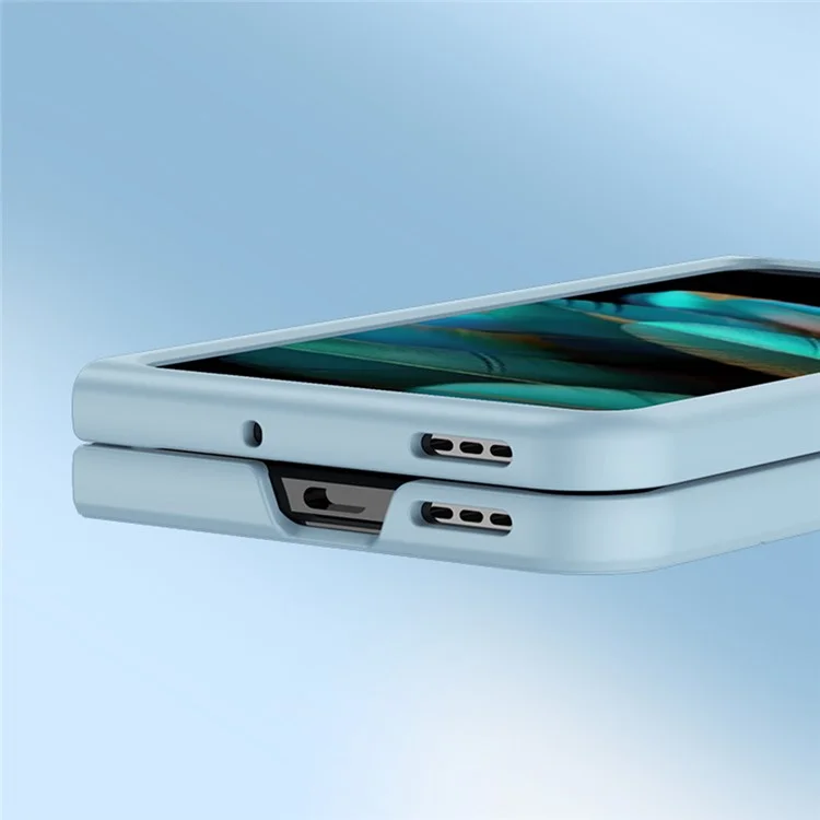 For Oppo Find N2 5G Skin-touch Hard PC Cell Phone Case Rugged Protective Phone Cover - Mint Green
