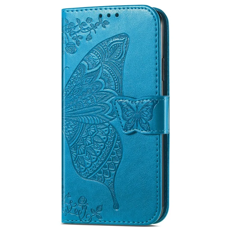 Pour Motorola Moto G23 4G / G13 4G Imprinted PU Leather Anti-drop Wallet Phone Case Stand Cover - Bleu