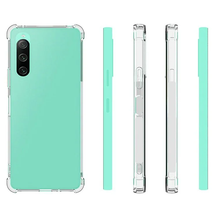 For Sony Xperia 10 V Anti-drop Soft TPU Phone Case Transparent Anti-skid Protective Cover