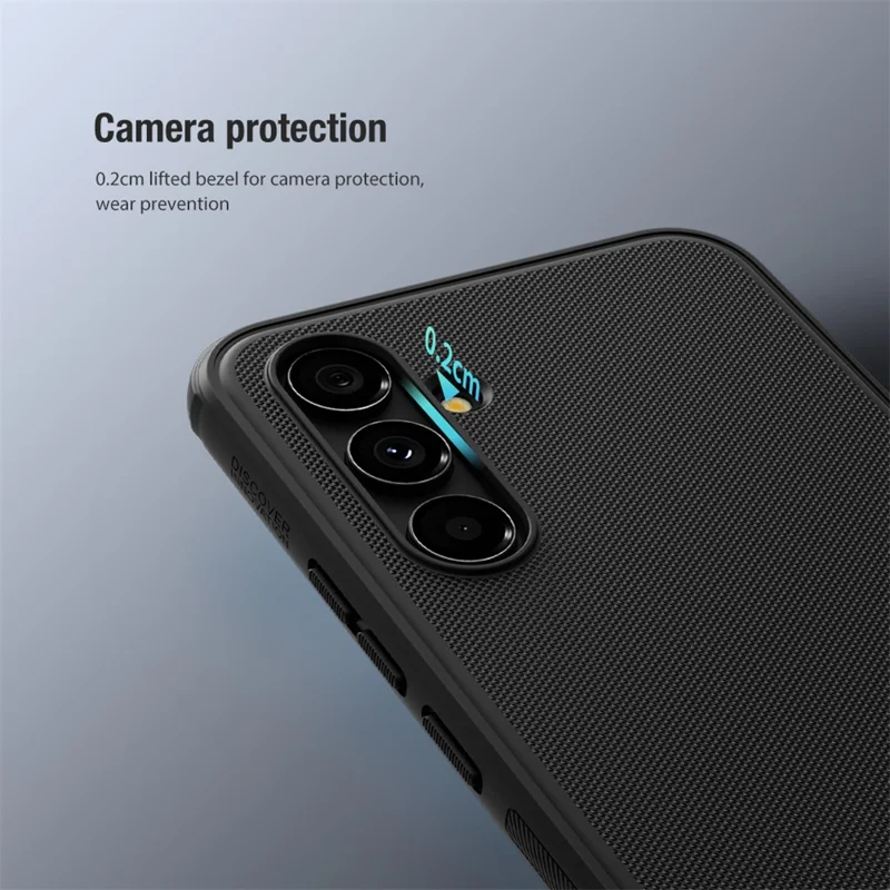 NILLKIN Super Frosted Shield Pro para Samsung Galaxy A54 5G Anti-scratch Phone Case Acabamento Fosco PC + Capa de Proteção TPU - Preto