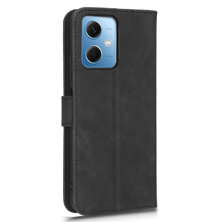 Per Xiaomi Poco X5 5G / Redmi Note 12 5G (Global) / (India) / (Cina) Skin-touch PU Leather Flip Stand Phone Case Drop-proof Wallet Cover - Nero
