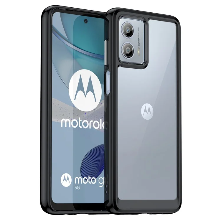 Funda para teléfono móvil Motorola Moto G53 5G - Carcasa de TPU + Acrílico a prueba de arañazos - Negro