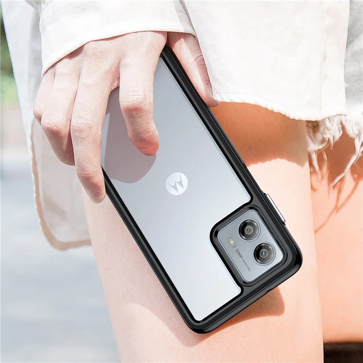 Funda para teléfono móvil Motorola Moto G53 5G - Carcasa de TPU + Acrílico a prueba de arañazos - Negro