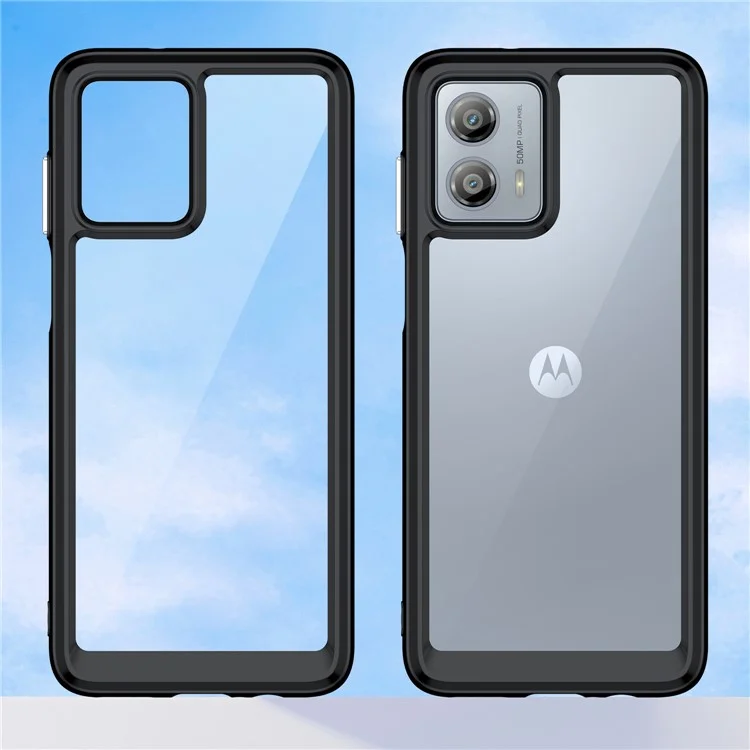 Funda para teléfono móvil Motorola Moto G53 5G - Carcasa de TPU + Acrílico a prueba de arañazos - Negro