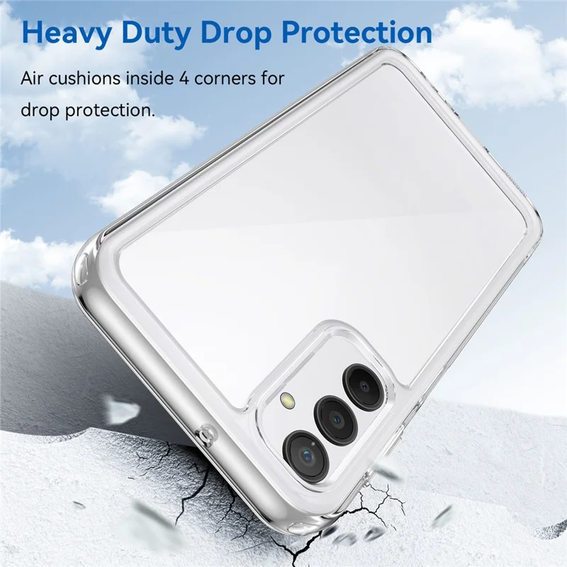 For Samsung Galaxy A24 4G (162.1 x 77.6 x 8.3mm) TPU + Acrylic Phone Case Anti-drop Phone Protective Cover - Transparent