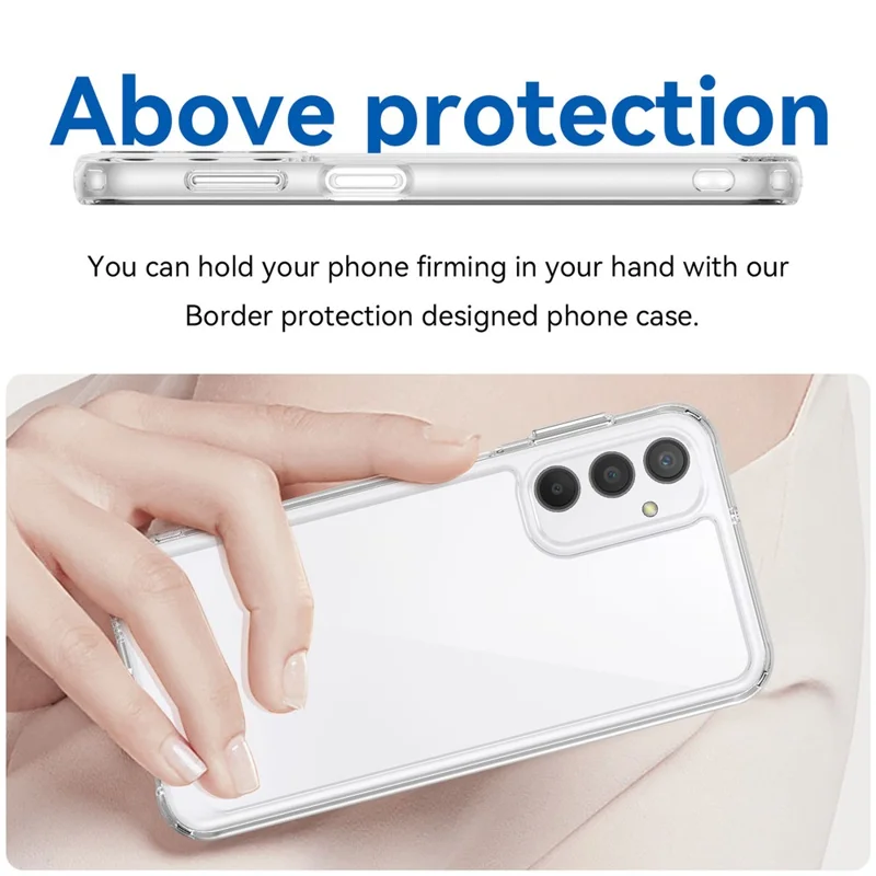 For Samsung Galaxy A24 4G (162.1 x 77.6 x 8.3mm) TPU + Acrylic Phone Case Anti-drop Phone Protective Cover - Transparent