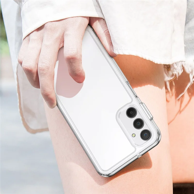 For Samsung Galaxy A24 4G (162.1 x 77.6 x 8.3mm) TPU + Acrylic Phone Case Anti-drop Phone Protective Cover - Transparent