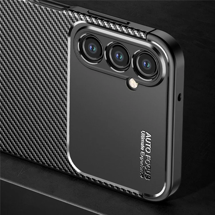 Per Samsung Galaxy A24 4G (162,1 x 77,6 x 8,3 mm) Custodia per telefono in fibra di carbonio Texture Phone Case Drop Resistant TPU Phone Cover