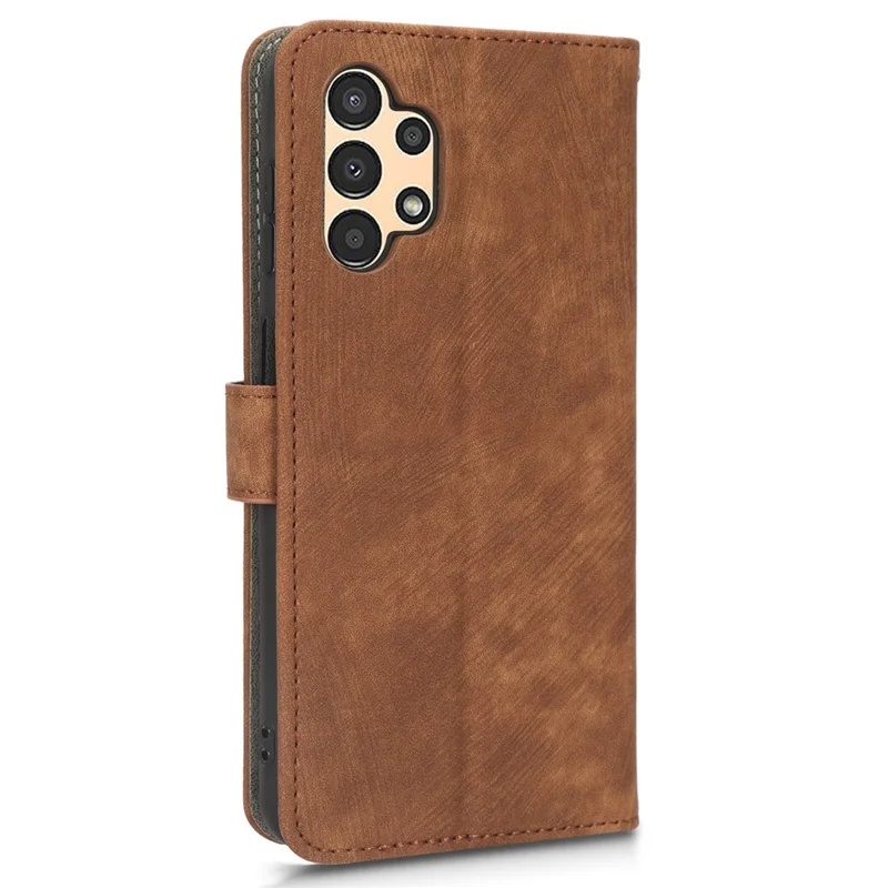 Capa para Telemóvel Samsung Galaxy A13 4G, Capa de Couro com Suporte Anti-Risco e Carteira com Bloqueio RFID - Castanho