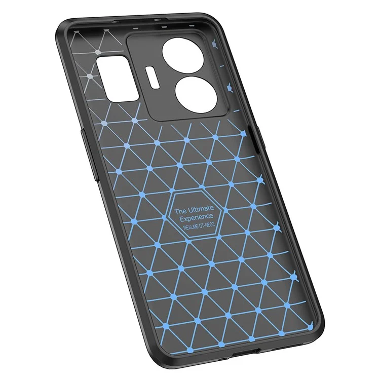 Für Realme GT Neo 5 5G / GT3 5G Litchi-Textur-Handyhülle, kratzfest, schlanke TPU-Handyhülle - Schwarz