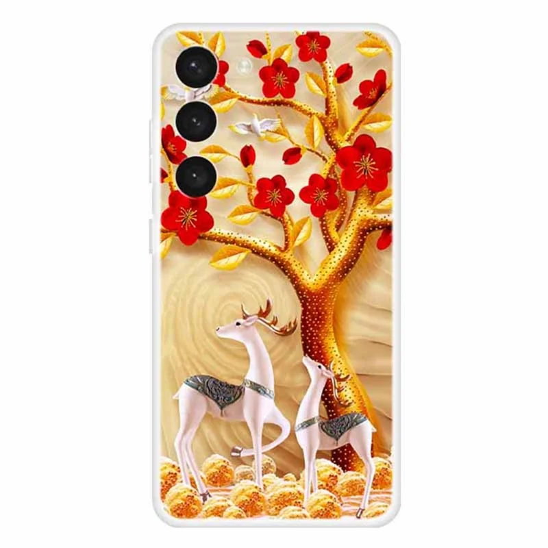Fajny etui na telefon z nadrukiem dla Samsung Galaxy S23+ miękkie ochronne etui TPU - Sika Deer