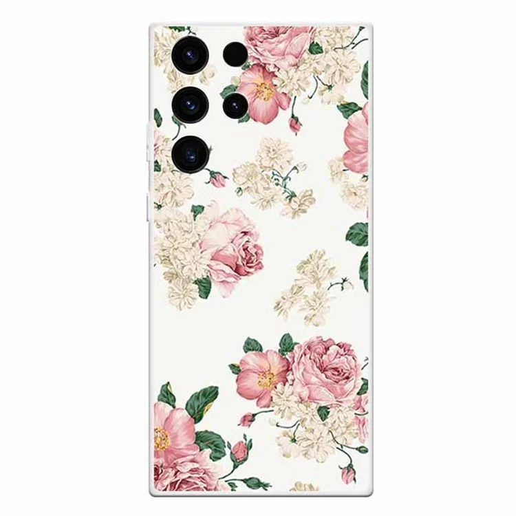 Per Samsung Galaxy S23 Ultra Pattern Printing Phone Case Soft TPU Anti-Scratch Protective Cover - Fiori