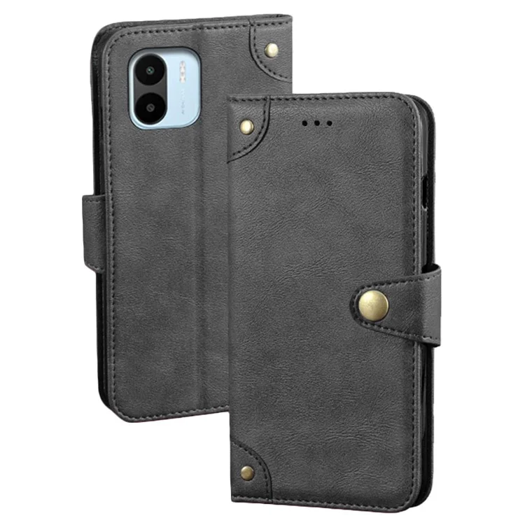 IDEWEI Schutzhülle für Xiaomi Redmi A2 4G / A1 4G, Flip Leder-Geldbörse Handyhalterung - Schwarz