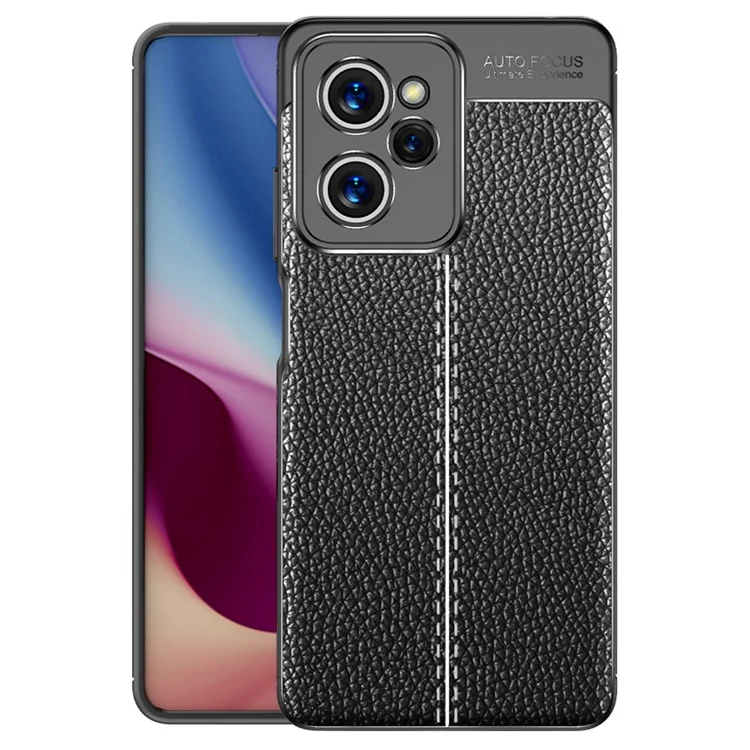Litchi Texture Protective Phone Case für Xiaomi Redmi Note 12 Pro Speed 5G / Poco X5 Pro 5G, TPU-Handyhülle - Schwarz