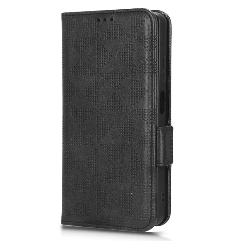 Xiaomi Poco X5 Pro 5G / Redmi Note 12 Pro Speed 5G Cell Phone Stand Case Imprinted Pattern Wallet Cover - Black