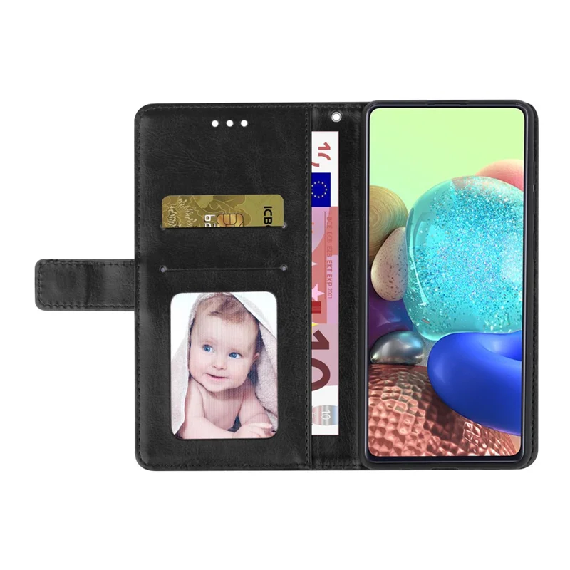 HT01 Dla Xiaomi 13 Lite / Civi 2 5G Etui Na Karte Zamszowe Etui Na Karte Z Wzorem W Linie Y Stojak Na Telefon Przeciwwstrząsowe Etui Z Paskiem - Czarny