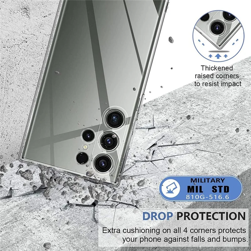 Чехол для телефона Samsung Galaxy S23 Ultra из ударопрочного ТПУ, противоударный, противоотпечатковый