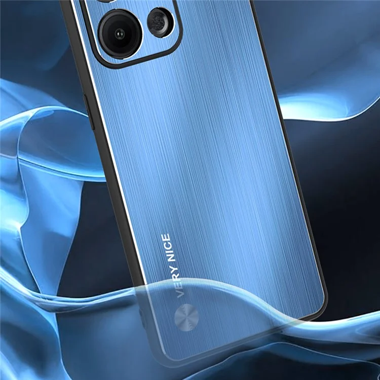 Для Oppo Reno9 Pro+ 5G TPU рамка чехол для телефона Brushed Aluminium Alloy Back Anti-drop Cover - Silver