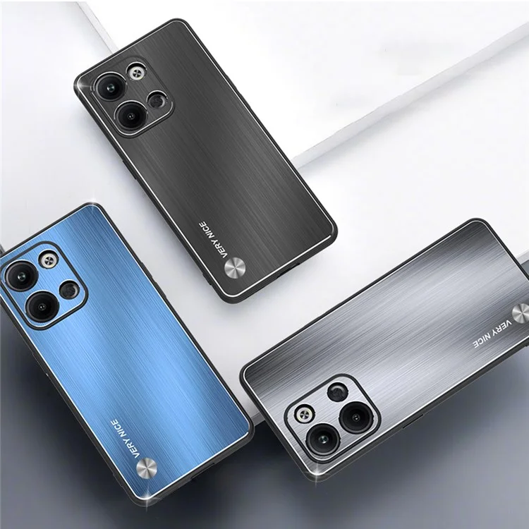 Для Oppo Reno9 Pro+ 5G TPU рамка чехол для телефона Brushed Aluminium Alloy Back Anti-drop Cover - Silver