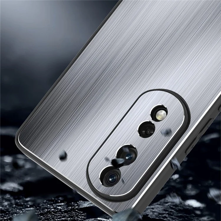 Чехол для телефона For Honor 80 GT 5G из гофрированного алюминиевого сплава с защитным отбортованным краем - серебро