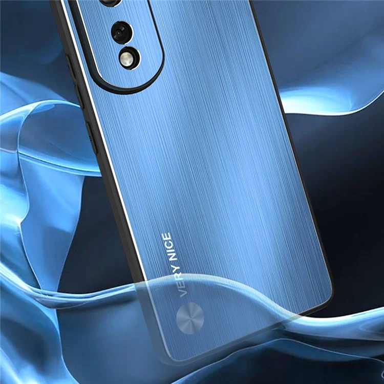 For Honor 80 Pro 5G Anti-scratch Phone Case TPU + Aluminium Alloy Back Brushed Phone Cover - Silber