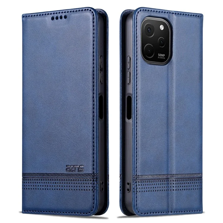 AZNS Para Huawei Enjoy 50z 4G / nova Y61 4G Flip Leather Phone Case Wallet Stand Magnetic Phone Cover - Azul