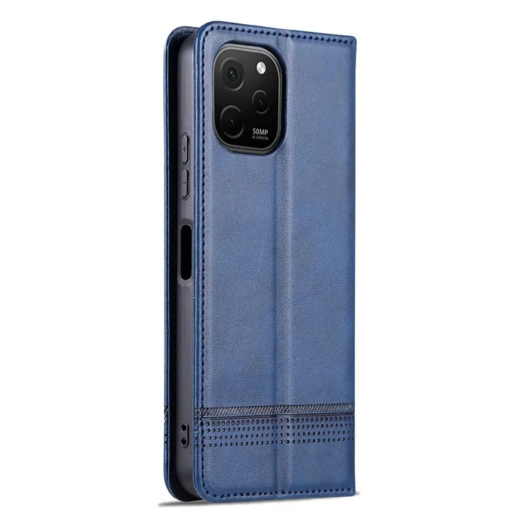 AZNS Para Huawei Enjoy 50z 4G / nova Y61 4G Flip Leather Phone Case Wallet Stand Magnetic Phone Cover - Azul