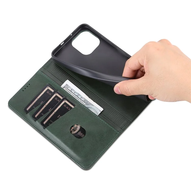 AZNS Per Huawei Enjoy 50z 4G / nova Y61 4G Custodia Flip in Pelle Portafoglio con Supporto Magnetico - Verde