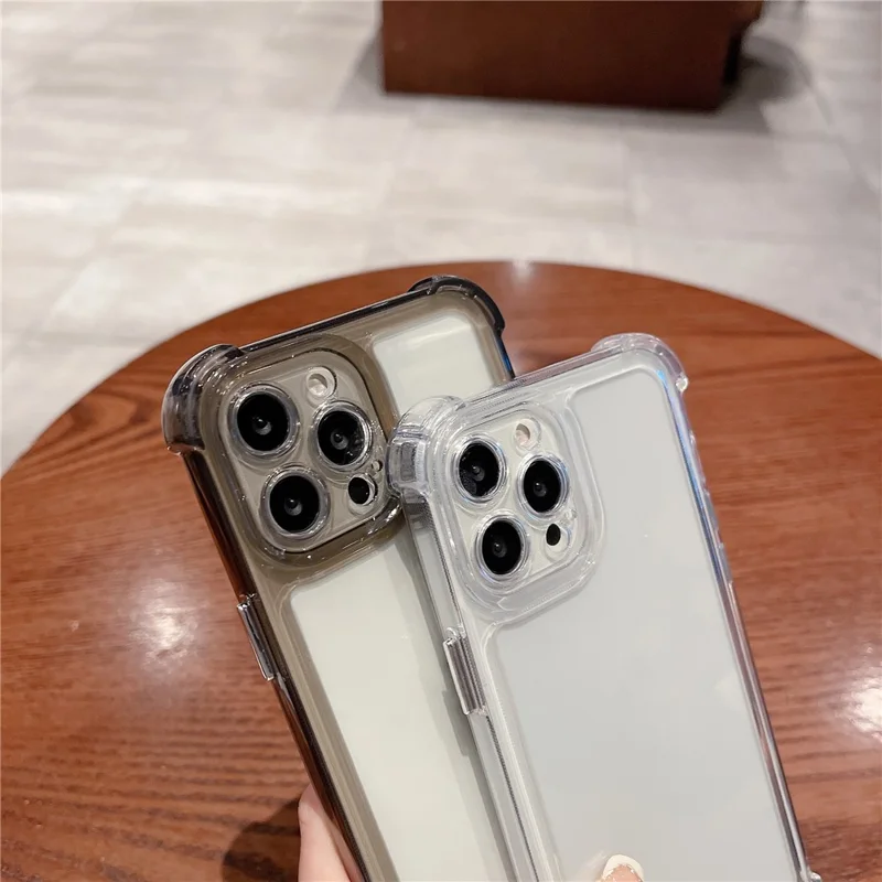 For iPhone 14 Pro Max Shockproof Cell Phone Case with Four Corners Drop Protection - Transparent