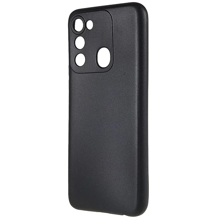 Coque de téléphone mince anti-chute pour TECNO Spark Go 2022, housse de téléphone portable anti-rayures brillante en TPU - Noir
