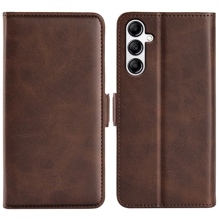 Wallet Cover für Samsung Galaxy A34 5G Kalbsleder-Stehfunktion PU-Lederschutzgehäuse - Braun