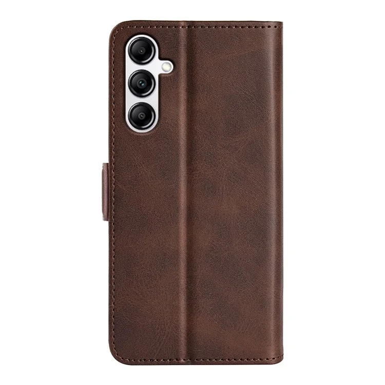 Wallet Cover für Samsung Galaxy A34 5G Kalbsleder-Stehfunktion PU-Lederschutzgehäuse - Braun