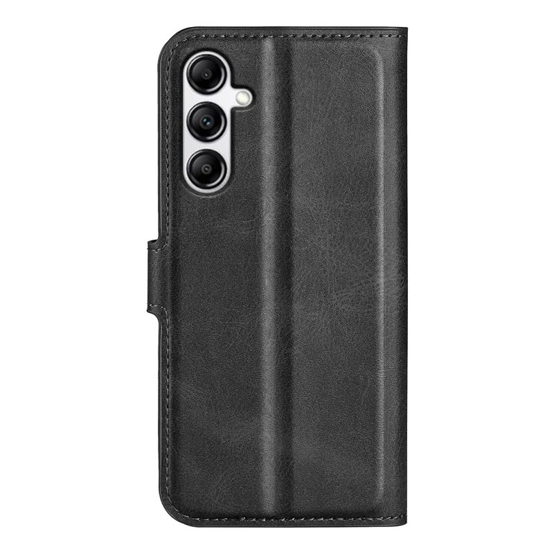 For Samsung Galaxy A34 5G Folio Flip Phone Case Calf Texture Stand Wallet Cover - Black