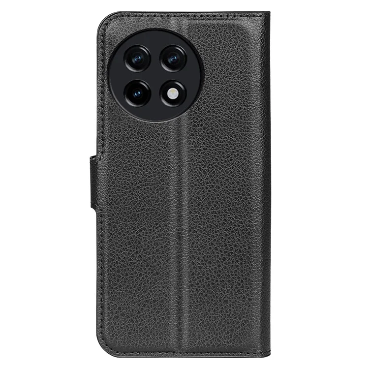Shockproof Phone Case for OnePlus Ace 2 5G / 11R 5G Litchi Texture Wallet Phone Cover with Stand - Black
