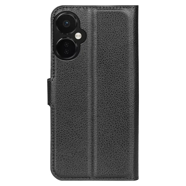 Para OnePlus Nord CE 3 Lite 5G / Nord N30 5G Funda de Teléfono de Libro de Cuero Textura Lichí, Soporte, Anti-polvo, Flip - Negro