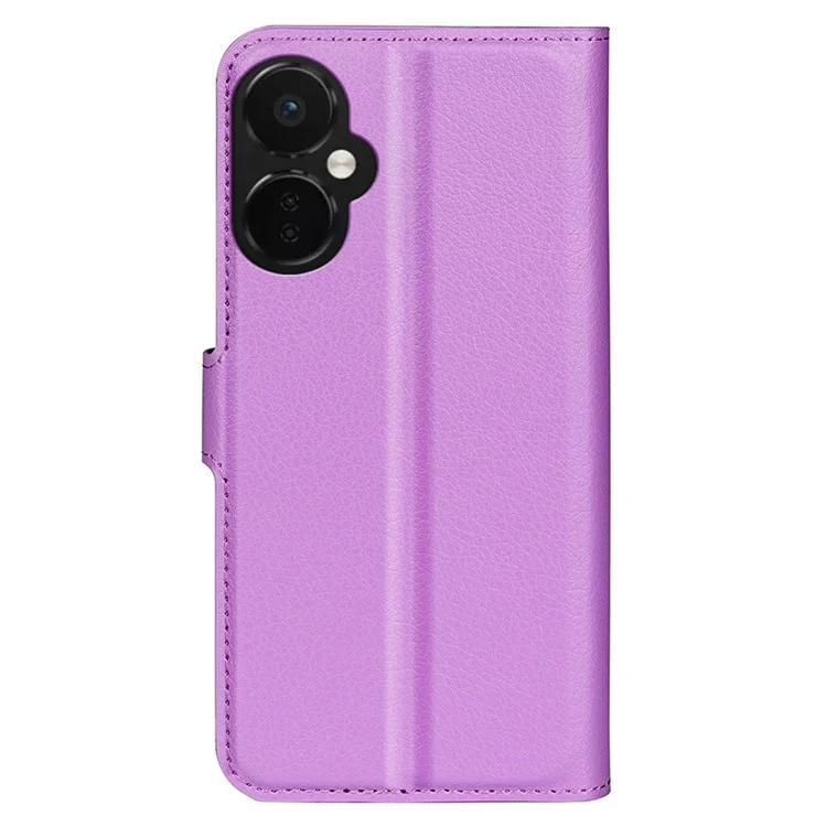 Für OnePlus Nord CE 3 Lite 5G / Nord N30 5G Litschi-Textur-Ledertelefonständer-Brieftasche Kratzfeste Flip-Tasche - Lila