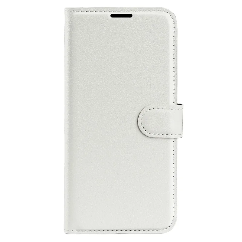 Cell Phone Case Bag for Honor X8a 4G , Litchi Texture Wallet Leather Stand Phone Cover - White