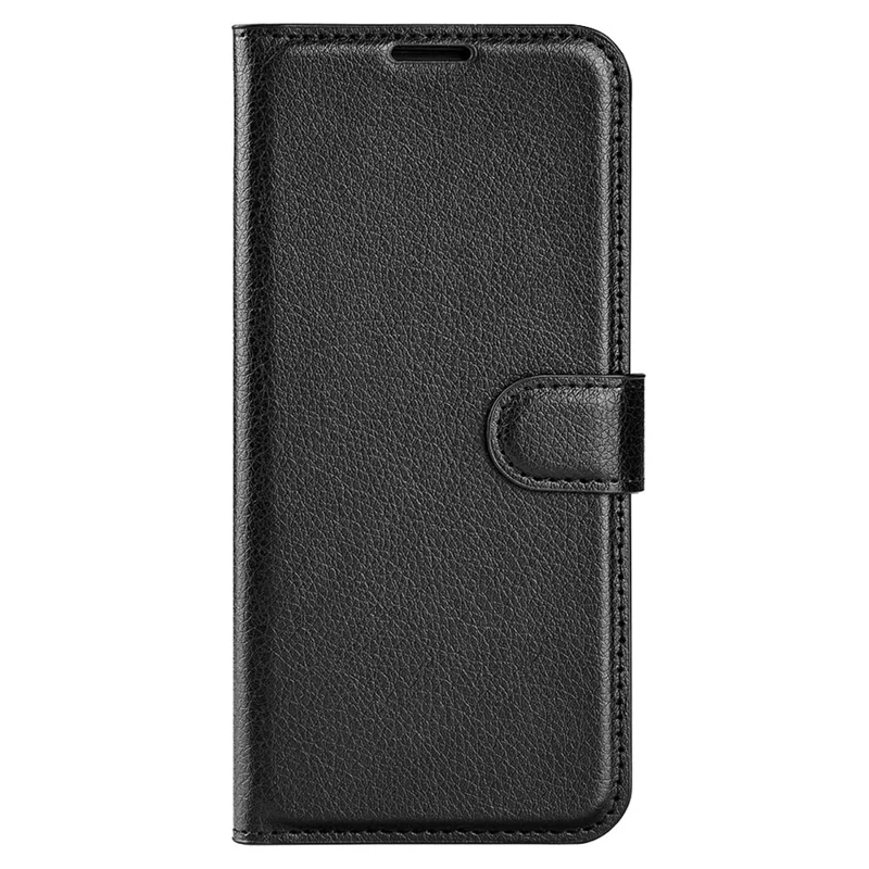 For ZTE Blade A52 Lite 4G Phone Stand Wallet Cover Litchi Texture Leather Anti-scratch Phone Case - Black