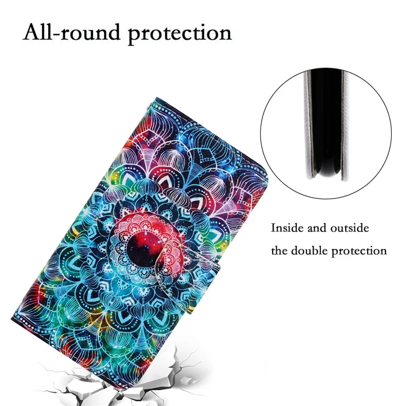 For Xiaomi Redmi Note 12 Pro 5G / Note 12 Pro Speed 5G / Poco X5 Pro 5G Leather Pattern Wallet Stand Phone Case - Mandala