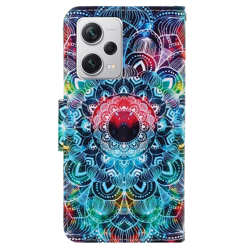 For Xiaomi Redmi Note 12 Pro 5G / Note 12 Pro Speed 5G / Poco X5 Pro 5G Leather Pattern Wallet Stand Phone Case - Mandala