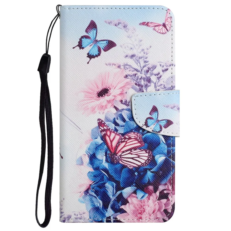 For Xiaomi Redmi Note 12 Pro 5G / Note 12 Pro Speed 5G / Poco X5 Pro 5G Leather Pattern Wallet Stand Phone Case - Purple Butterflies