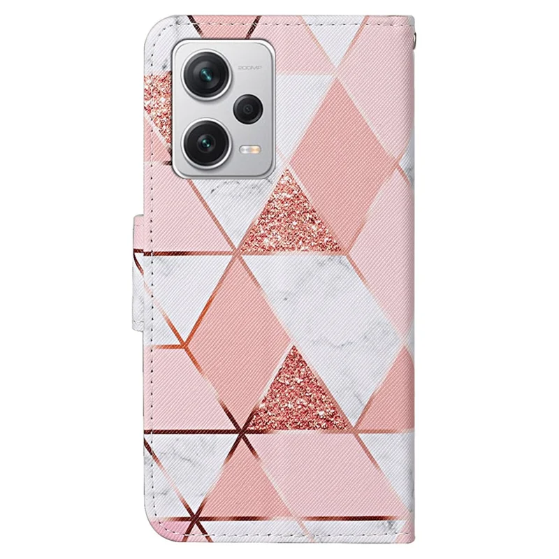 For Xiaomi Redmi Note 12 Pro 5G / Note 12 Pro Speed 5G / Poco X5 Pro 5G Leather Pattern Wallet Stand Phone Case - Marble Pattern